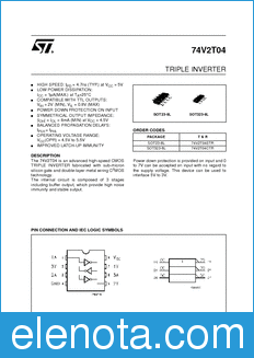 STMicroelectronics 74V2T04CTR datasheet