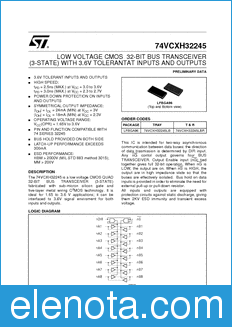 STMicroelectronics 74VCXH32245 datasheet