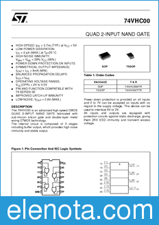 STMicroelectronics 74VHC00 datasheet