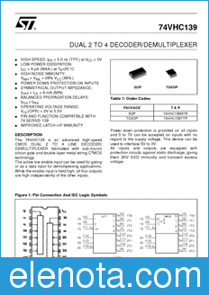 STMicroelectronics 74VHC139 datasheet