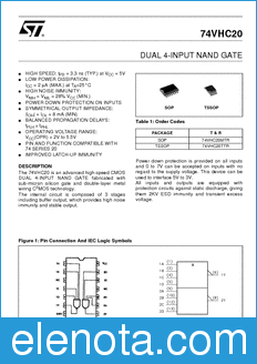 STMicroelectronics 74VHC20 datasheet
