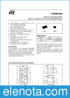 STMicroelectronics 74VHC240MTR datasheet