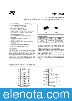 STMicroelectronics 74VHC541MTR datasheet