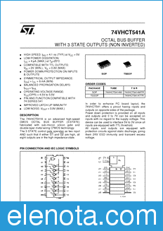 STMicroelectronics 74VHCT541AM datasheet