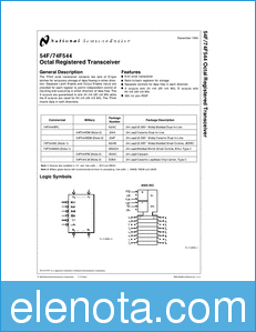 National Semiconductor 74f544 datasheet