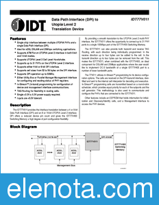 IDT 77V011 datasheet