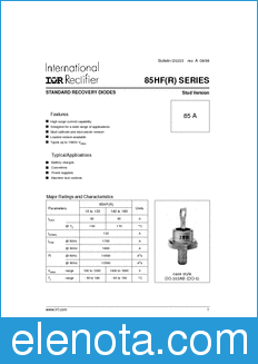 International Rectifier 85HF(R) datasheet