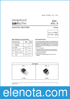 International Rectifier 8TQ... datasheet