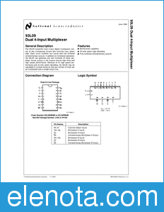 National Semiconductor 93L09 datasheet
