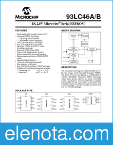 Microchip 93LC46A datasheet