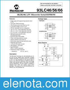 Microchip 93LC46 datasheet