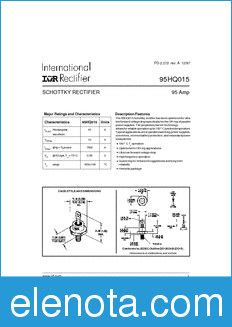 International Rectifier 95HQ015 datasheet