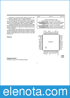 Zarlink Semiconductor ACE9030 datasheet
