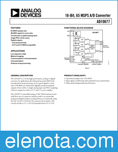 Analog Devices AD10677 datasheet