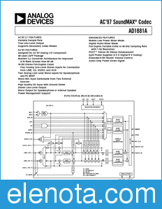 Analog Devices AD1881A datasheet