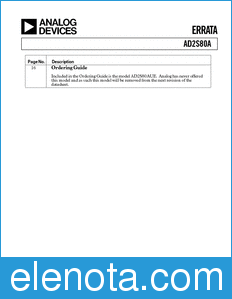 Analog Devices AD2S80A datasheet