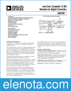 Analog Devices AD2S90 datasheet