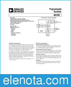 Analog Devices AD2S99 datasheet
