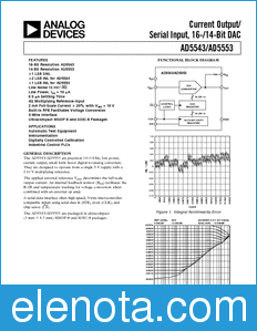 Analog Devices AD5543 datasheet