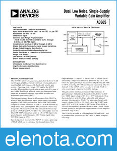 Analog Devices AD605 datasheet