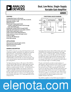 Analog Devices AD605 datasheet