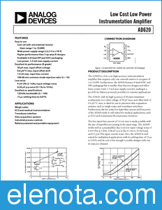 Analog Devices AD620 datasheet