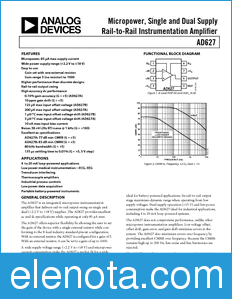 Analog Devices AD627 datasheet