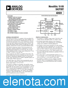 Analog Devices AD669 datasheet