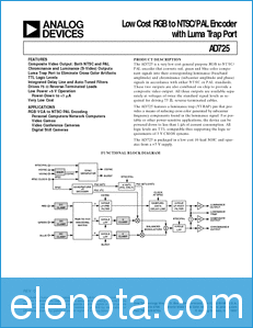 Analog Devices AD725 datasheet