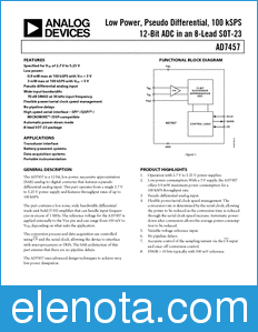 Analog Devices AD7457 datasheet