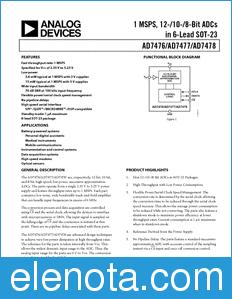 Analog Devices AD7476 datasheet
