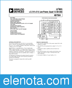 Analog Devices AD7564 datasheet
