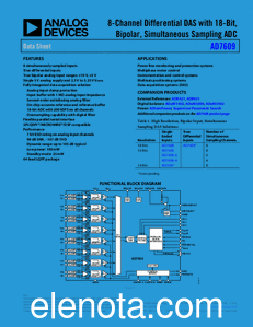 Analog Devices AD7609 datasheet