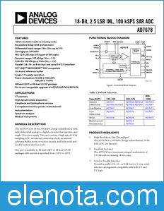 Analog Devices AD7678 datasheet