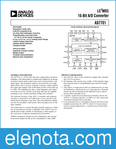 Analog Devices AD7701 datasheet