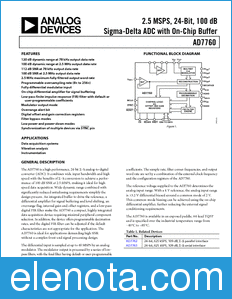 Analog Devices AD7760 datasheet