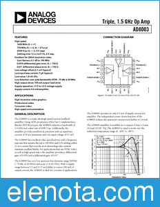 Analog Devices AD8003 datasheet