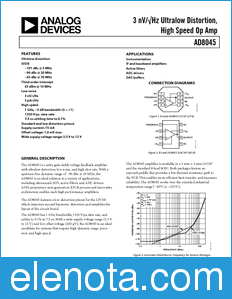Analog Devices AD8045 datasheet
