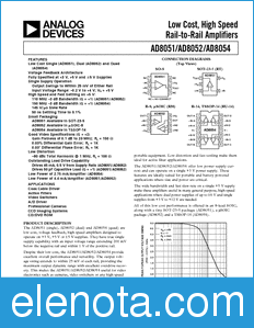 Analog Devices AD8051 datasheet
