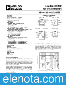 Analog Devices AD8061 datasheet