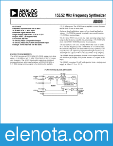 Analog Devices AD809 datasheet