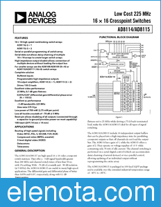 Analog Devices AD8114 datasheet