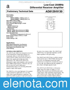 Analog Devices AD8129 datasheet