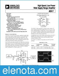Analog Devices AD817 datasheet