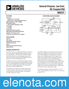 Analog Devices AD8337 datasheet