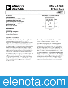 Analog Devices AD8353 datasheet