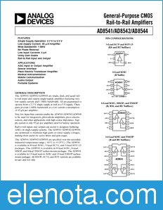Analog Devices AD8541 datasheet