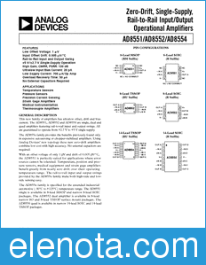 Analog Devices AD8551 datasheet