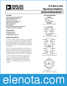 Analog Devices AD8565 datasheet