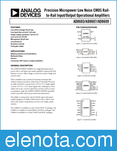 Analog Devices AD8603 datasheet